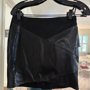 Blank NYC Black Asymmetrical Pencil Mini Skirt